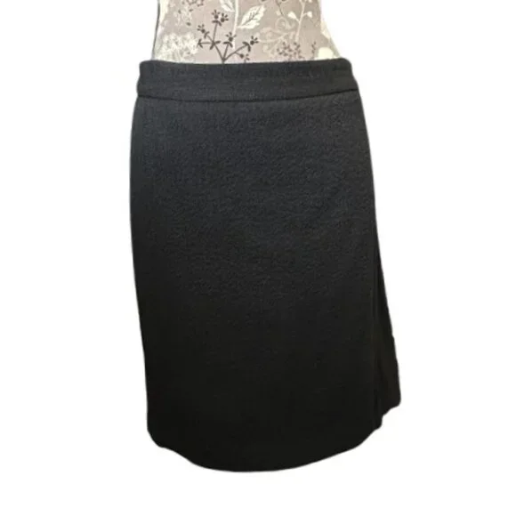 DKNY Women's Small Black Midi Straight/Pencil Wool Blend Fully Lined Skirt - Picture 16 of 16